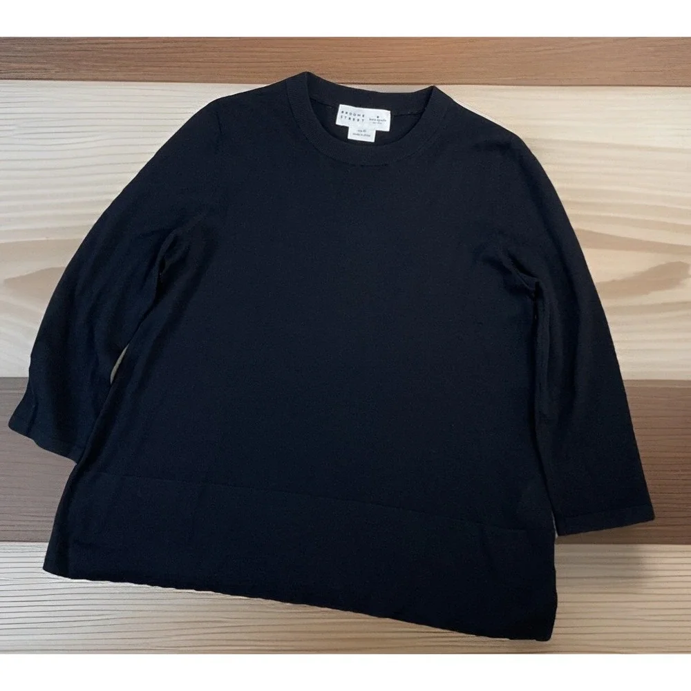 Kate Spade x Broome Street Sweater Knit Pullover 3/4 Sleeves 100% Wool Women XS‎